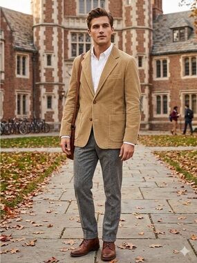 American Eagle Outfitters Corduroy Coat with Elbow Patches (S)